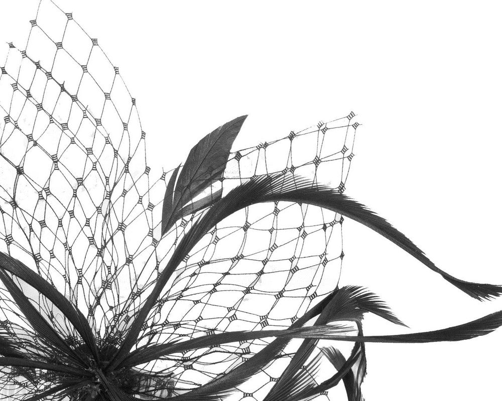 Black Australian Made fascinator comb