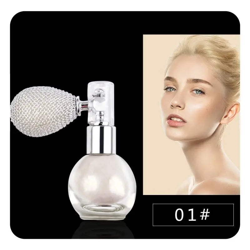 NNETM Sparkle Glitter Body Powder - Highlighter Spray Shimmer for Face and Body Makeup