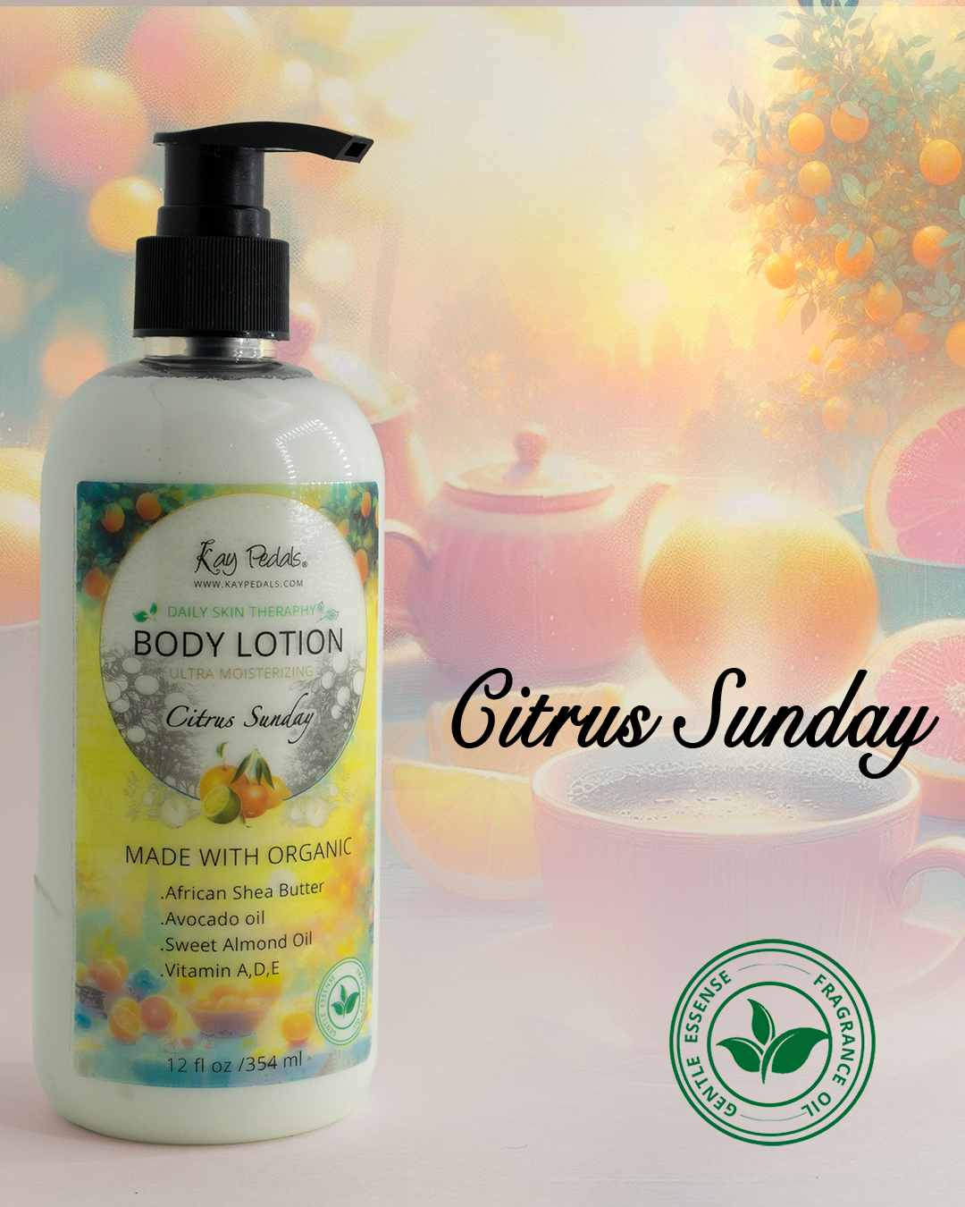 Citrus Sunday Natural Body Lotion 12oz