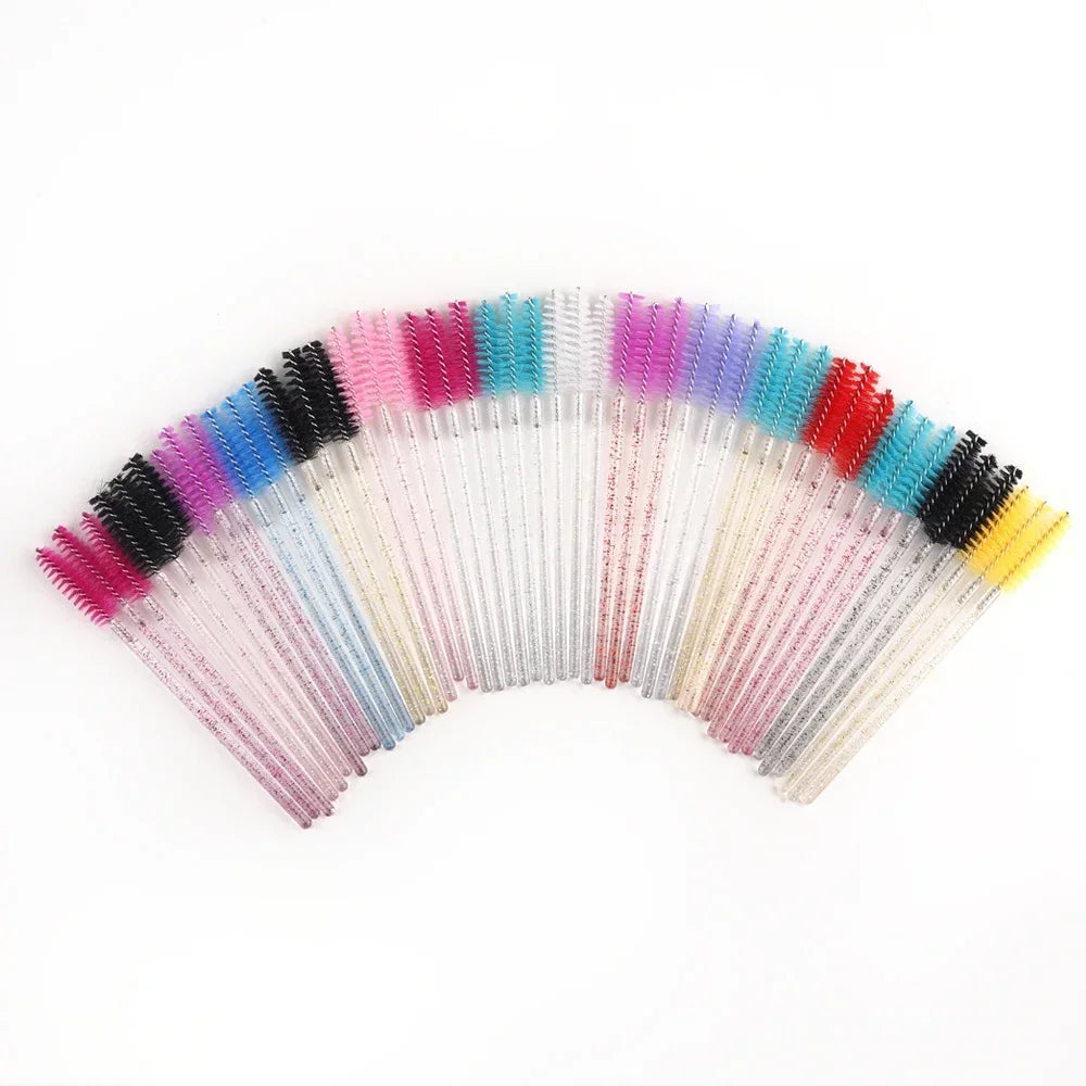 50 Pcs Disposable Eyelash Brushes Set