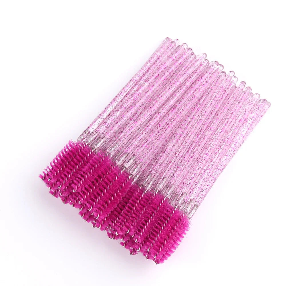 50 Pcs Disposable Eyelash Brushes Set
