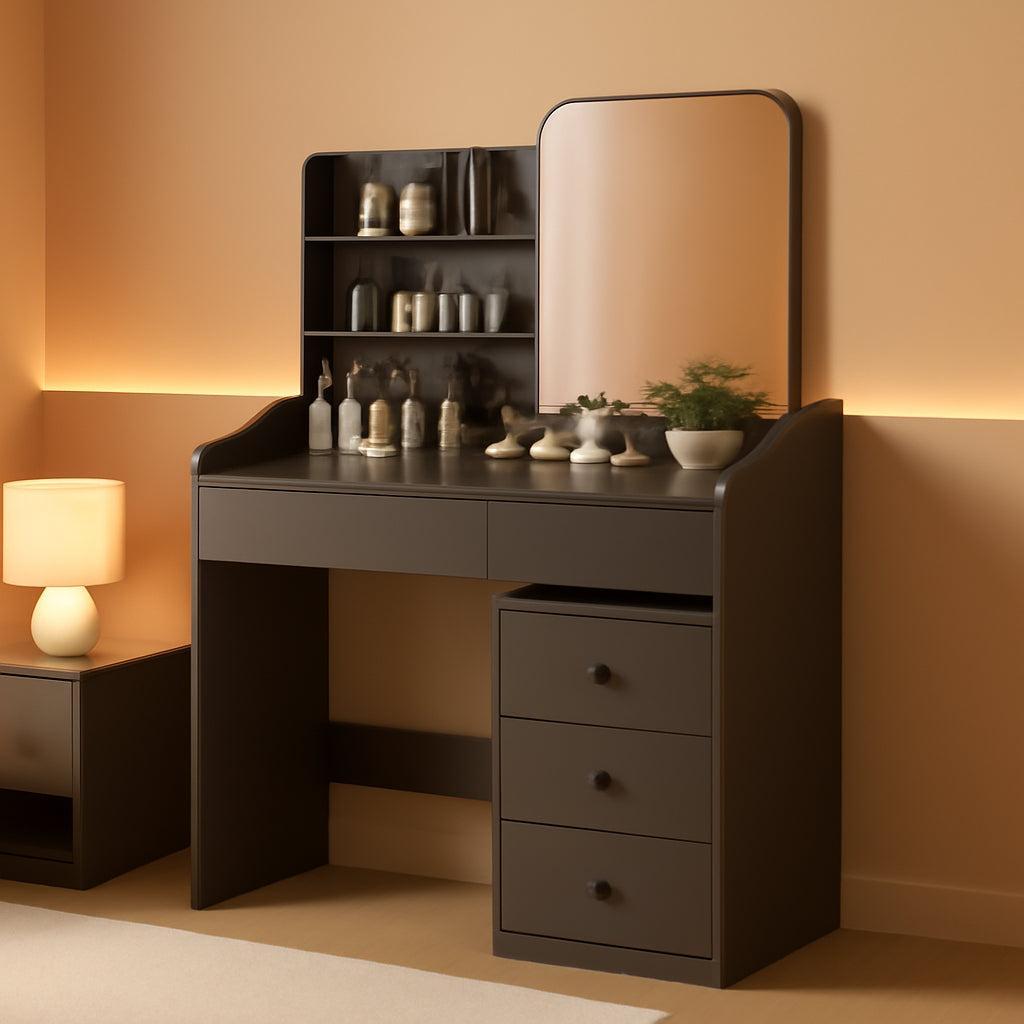 Makeup Vanity Desk With Multicolor Illuminated Mirror