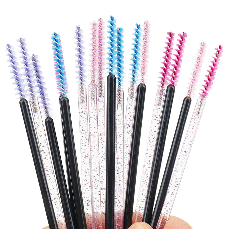 50Pcs Disposable Eyelash Brushes Set