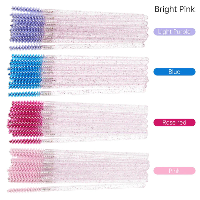 50Pcs Disposable Eyelash Brushes Set