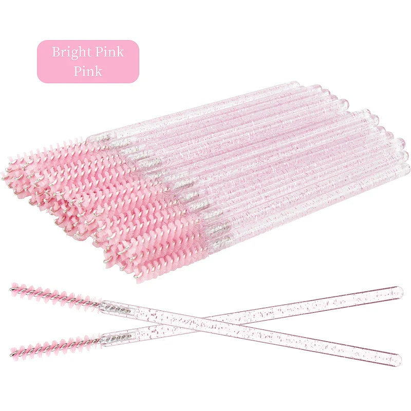50Pcs Disposable Eyelash Brushes Set