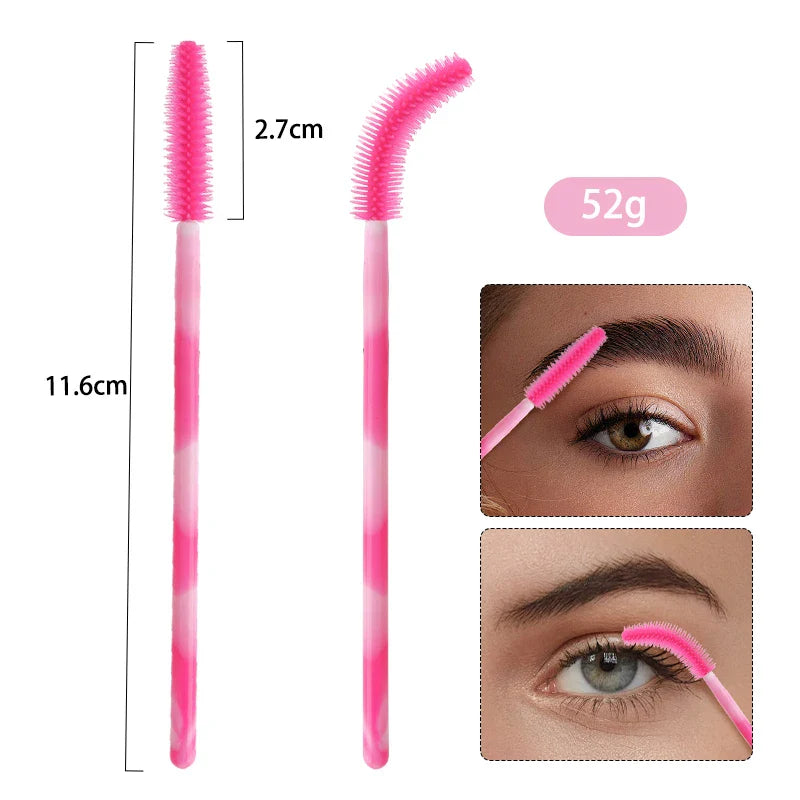 50Pcs Disposable Silicone Eyelash Brushes