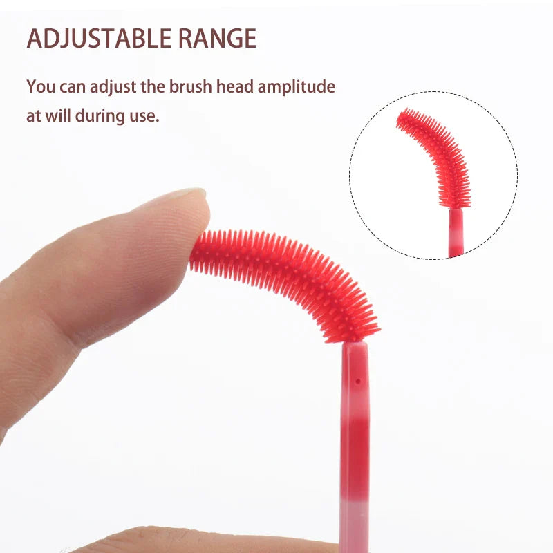 50Pcs Disposable Silicone Eyelash Brushes