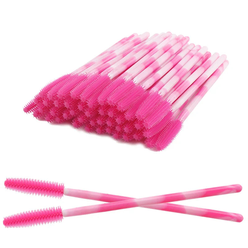 50Pcs Disposable Silicone Eyelash Brushes