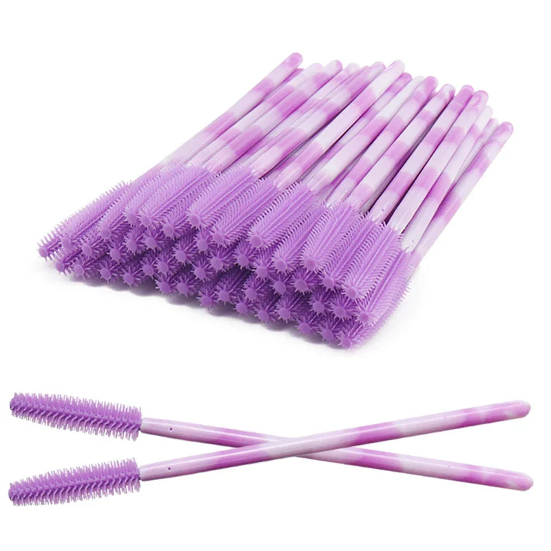 50Pcs Disposable Silicone Eyelash Brushes