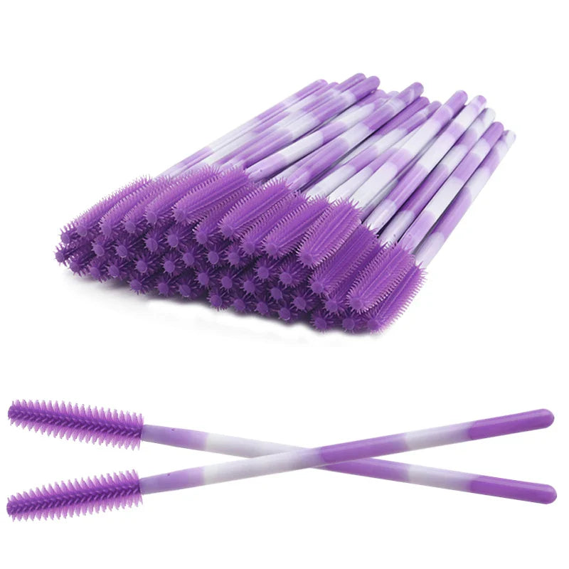50Pcs Disposable Silicone Eyelash Brushes