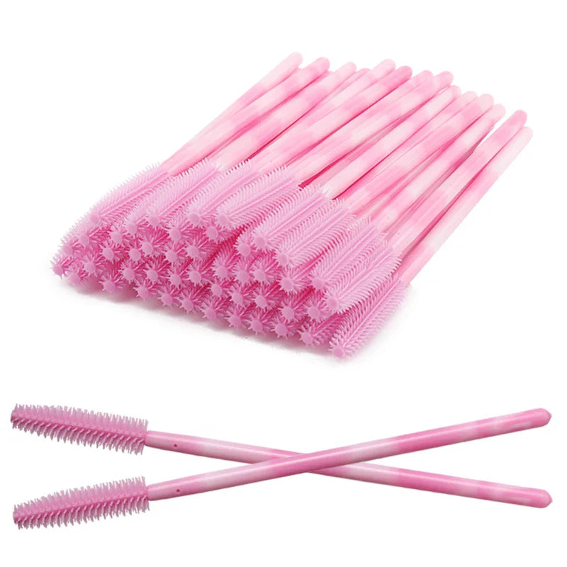 50Pcs Disposable Silicone Eyelash Brushes