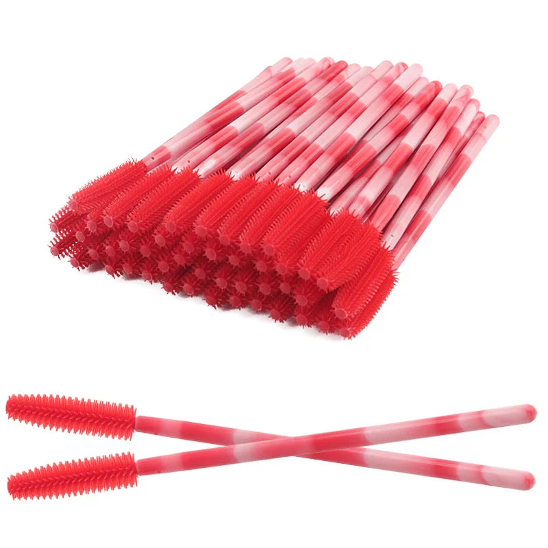 50Pcs Disposable Silicone Eyelash Brushes