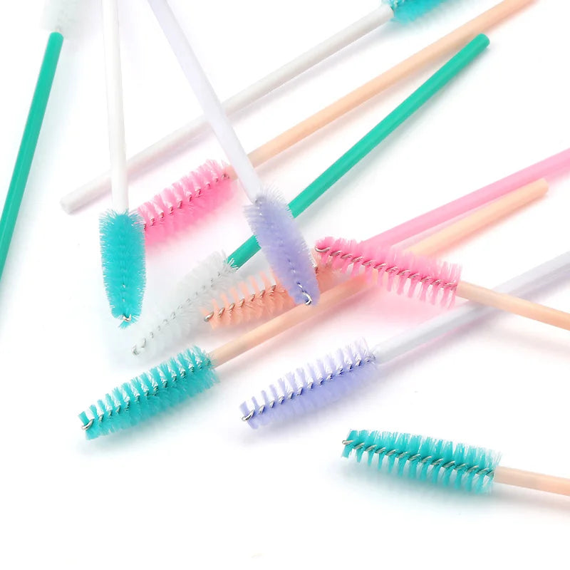 50pcs Eyebrow Mascara Wand Applicator Set