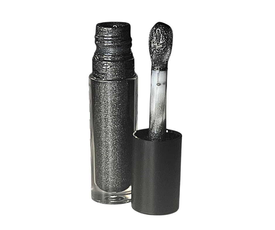 Galaxy - Black Lip Gloss with holographic glitter
