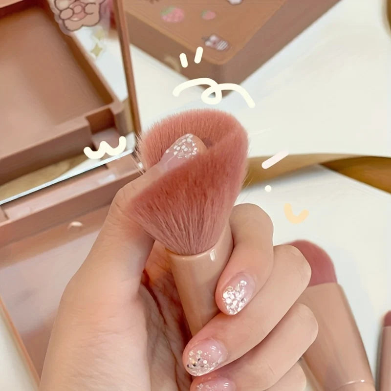 5Pcs Portable Makeup Brush Set Travel Kit