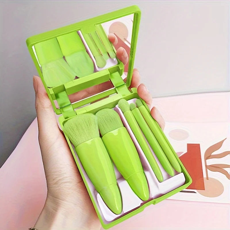 5Pcs Portable Makeup Brush Set Travel Kit