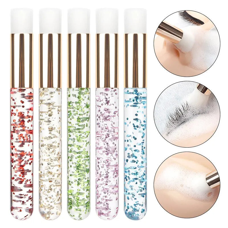 5pcs Crystal Eyelash Cleaning Brushes