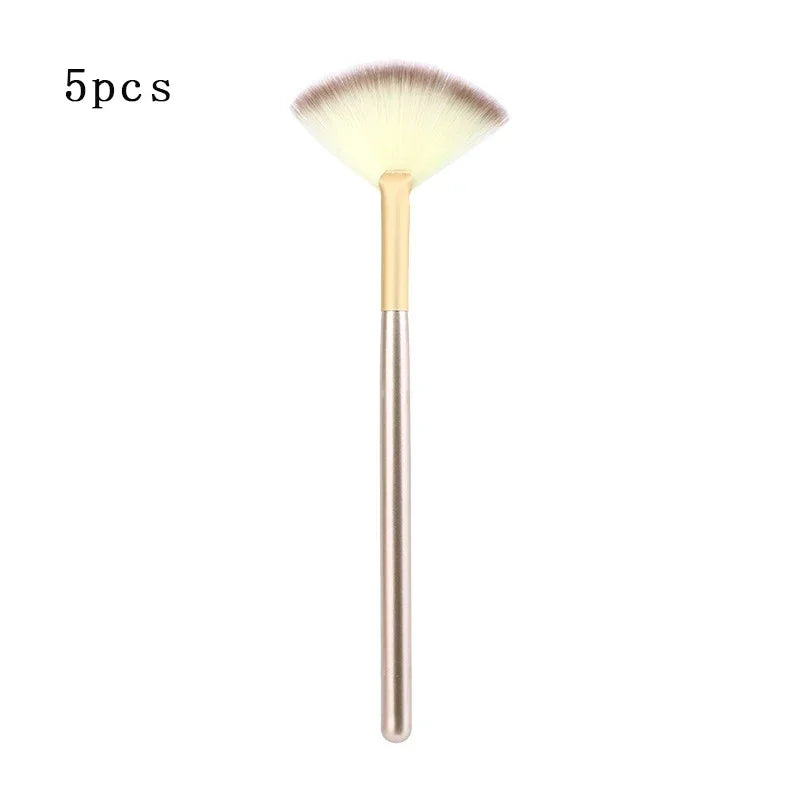 5pcs Soft Makeup Brushes Set with Wooden Handles