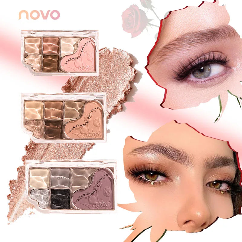 6 Color Blendable Eyeshadow Palette Waterproof