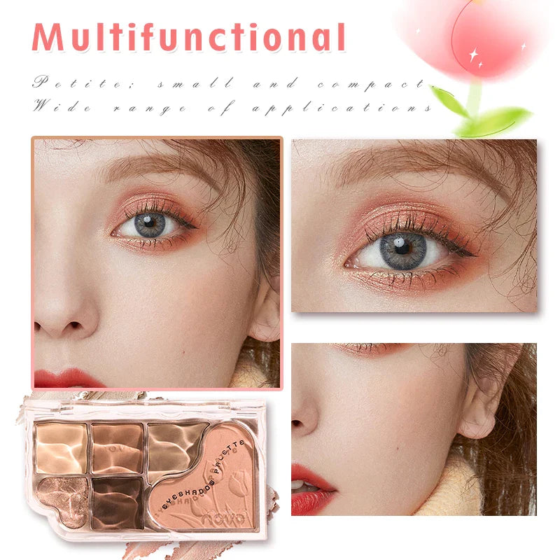 6 Color Blendable Eyeshadow Palette Waterproof