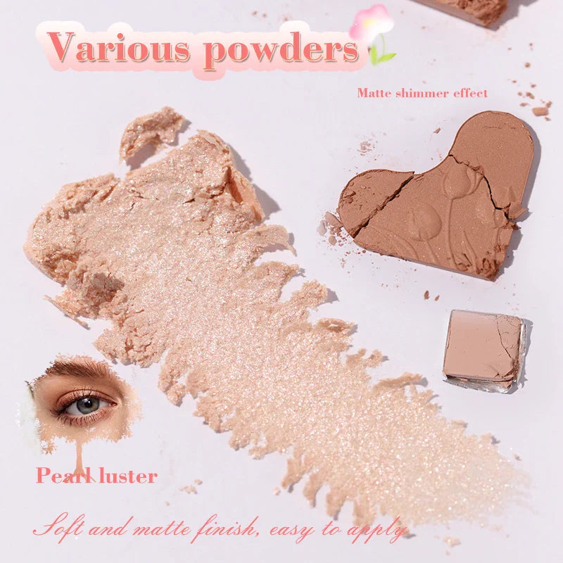 6 Color Blendable Eyeshadow Palette Waterproof