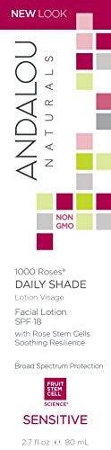 Andalou Naturals 1000 Roses SPF 18 Facial Lotion 2.7 OZS