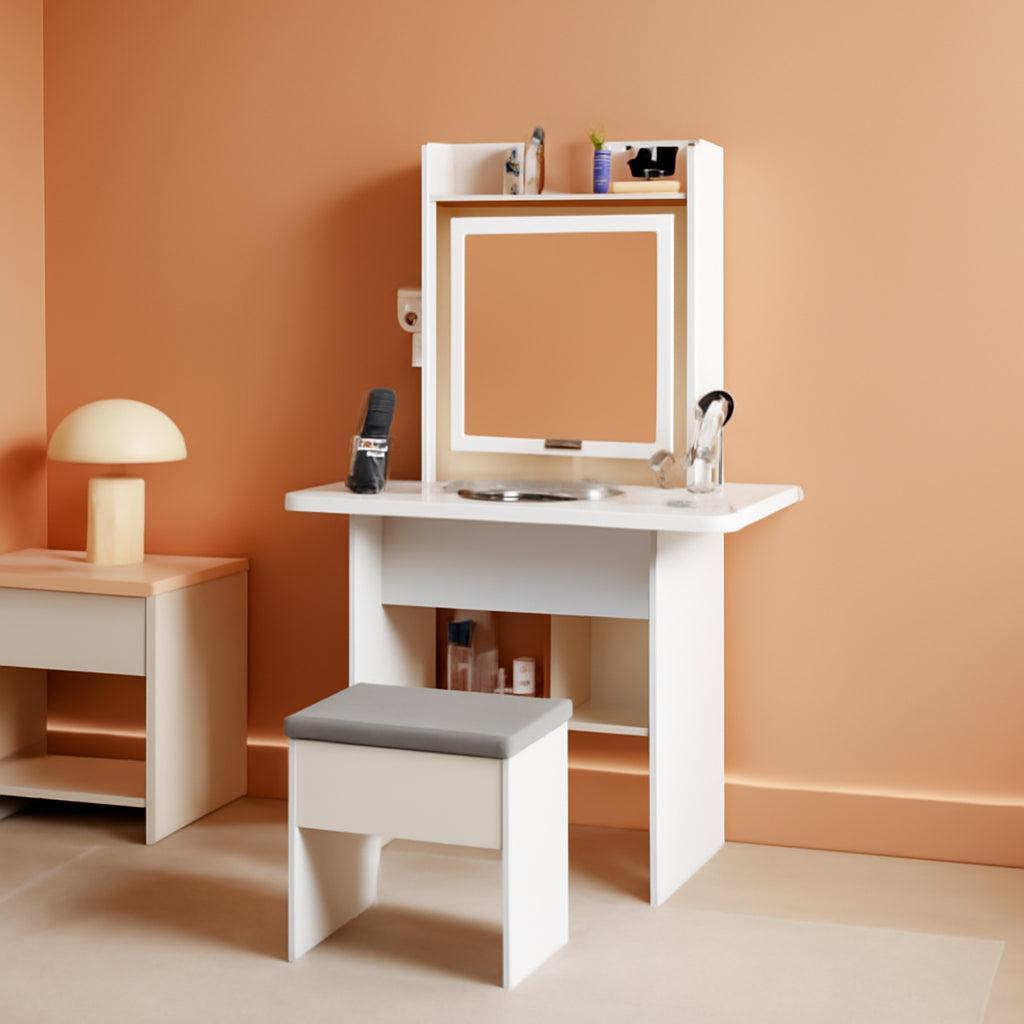 Exquisite 20 Inch Vanity Desk With Illuminated Mirror