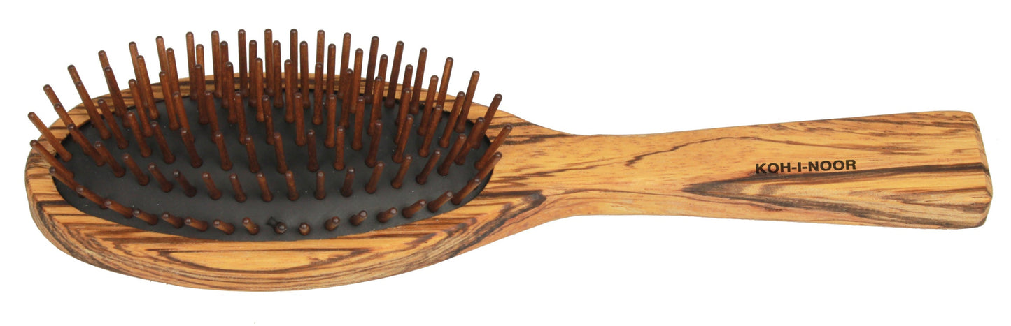 Zebrano Wood Nylon Pin Hair Brushes