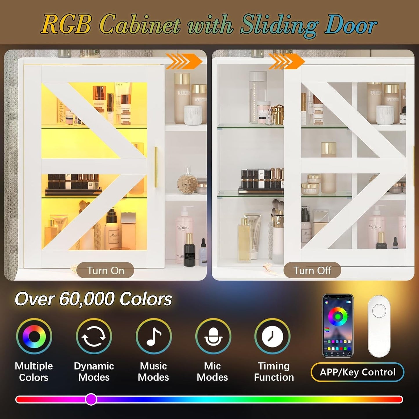 White L Shaped Vanity Table LED Mirror Illumination