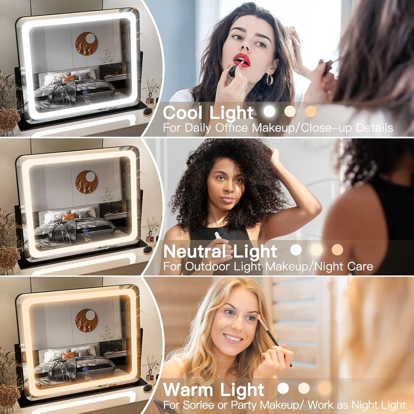 22x17 LED Vanity Mirror With Dimmable Illumination