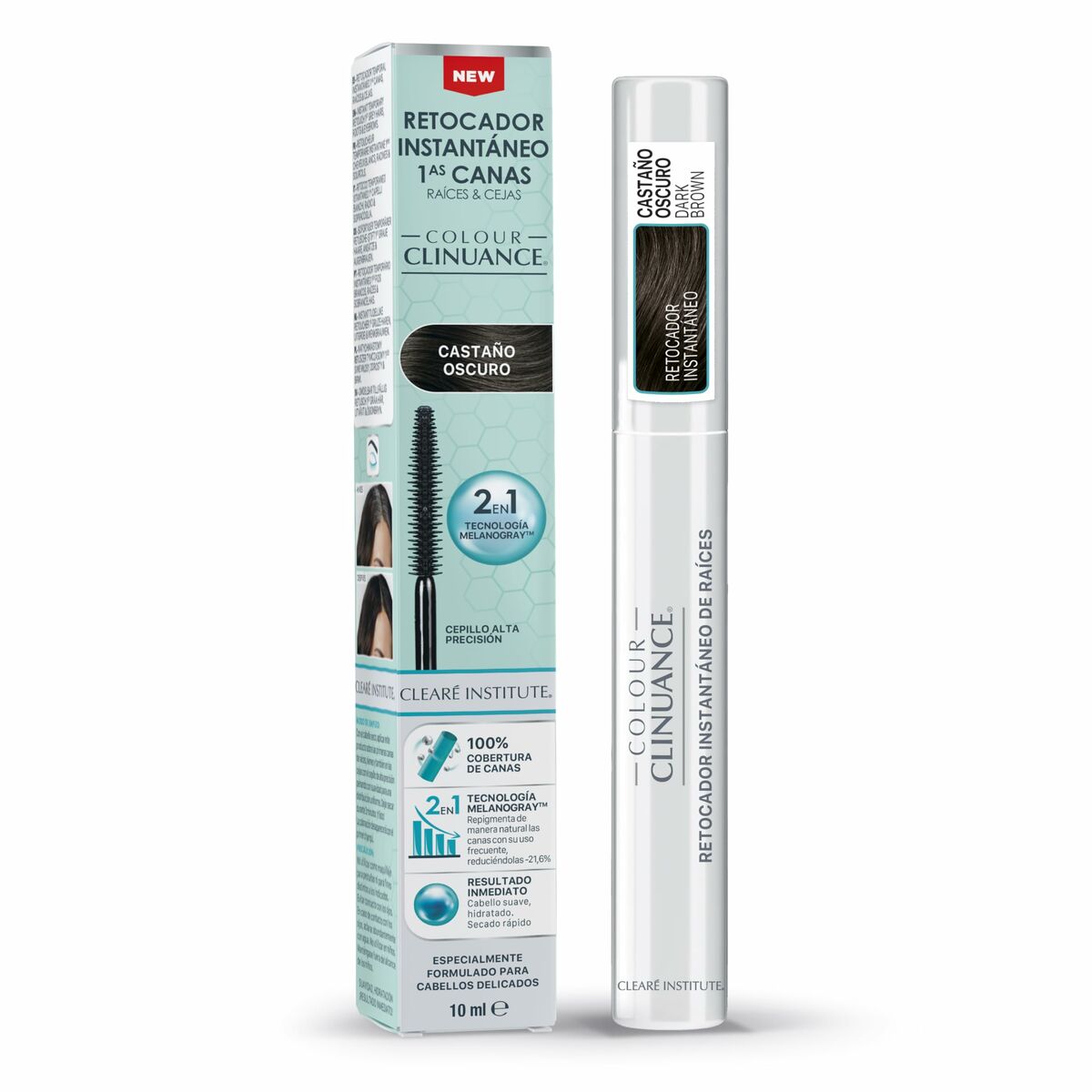 Eyebrow Tint Clearé Institute COLOUR CLINUANCE Dark Brown 10 ml