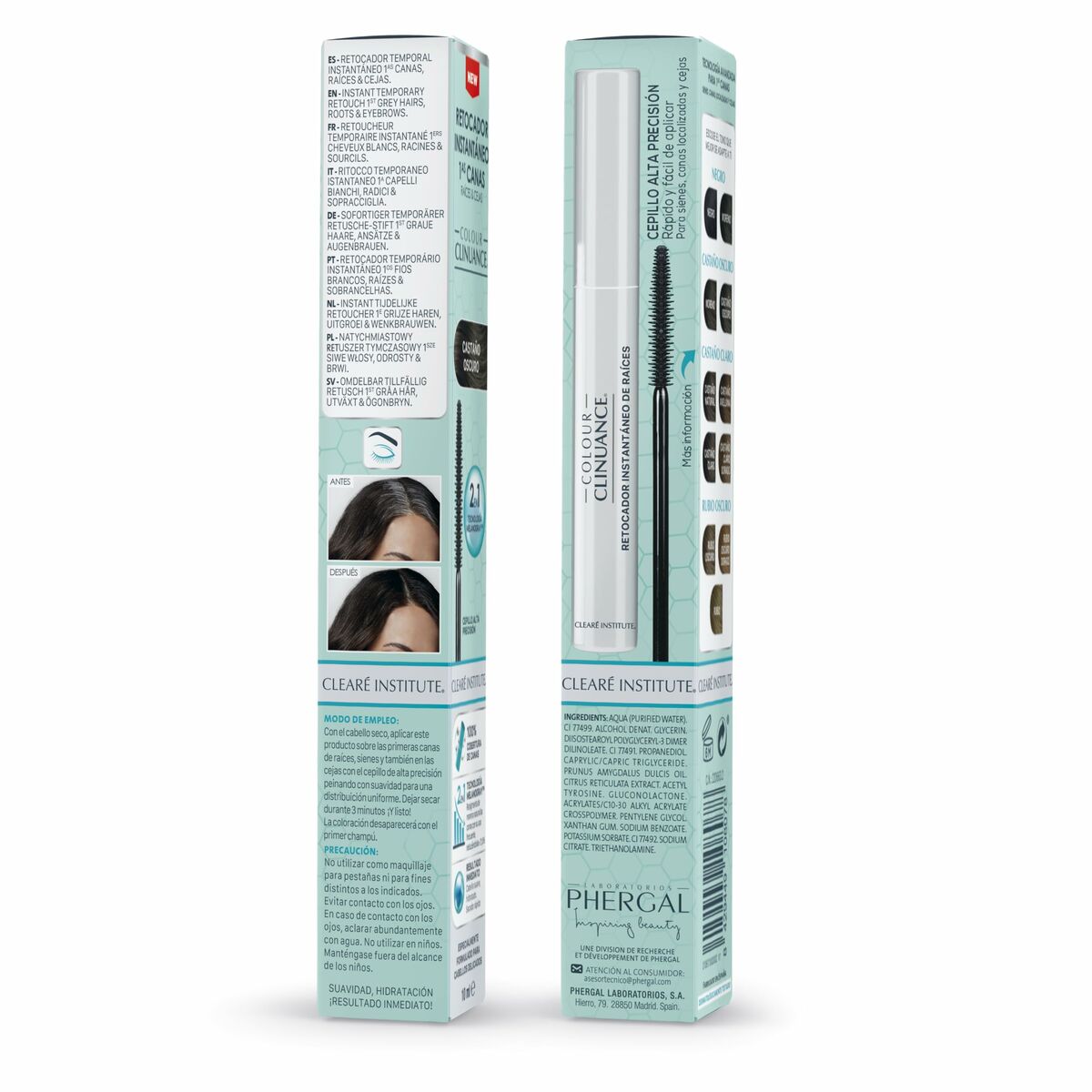 Eyebrow Tint Clearé Institute COLOUR CLINUANCE Dark Brown 10 ml
