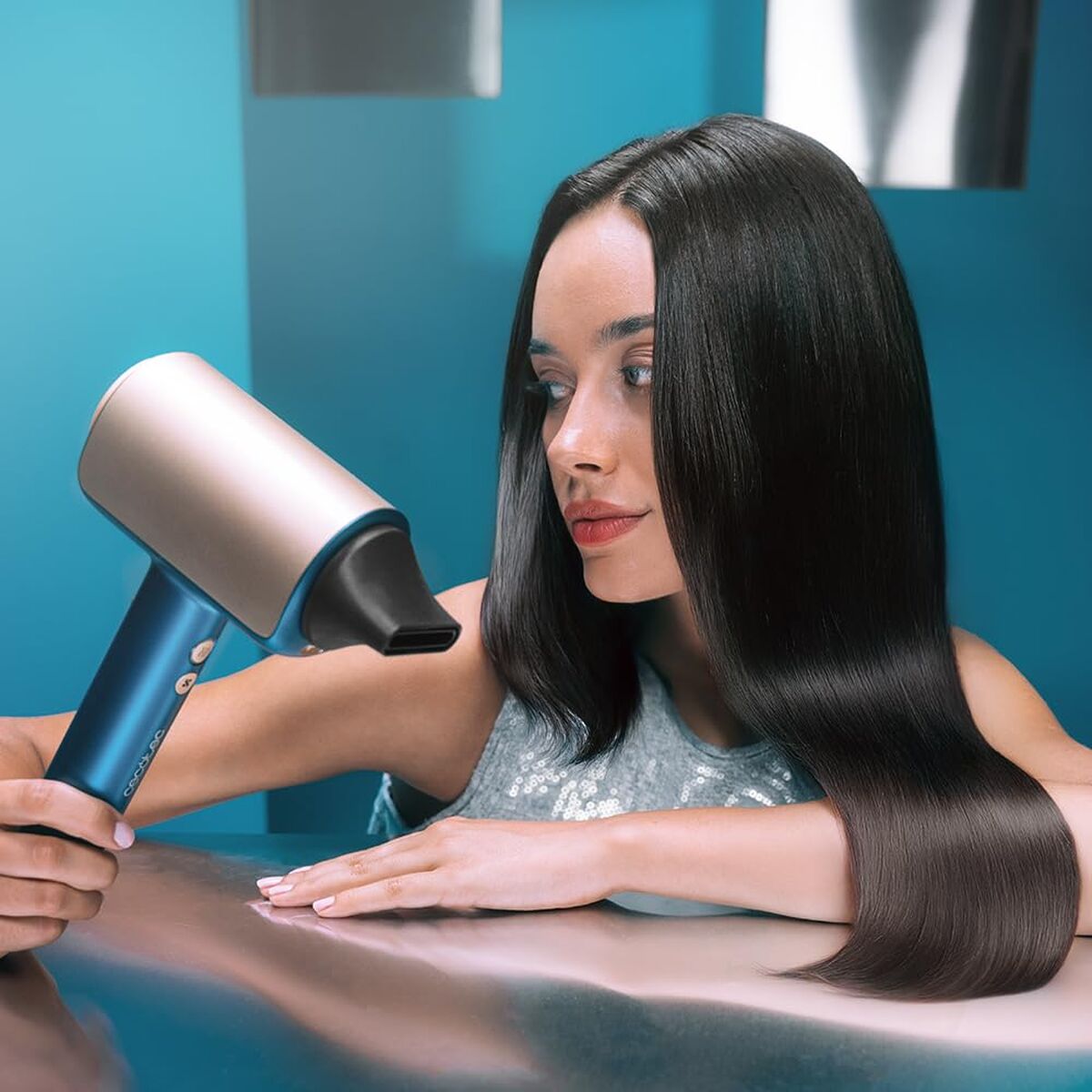 Cecotec Hair Dryer DryGlam Nano Plasma Blue 1600W Ionic Silent Blue