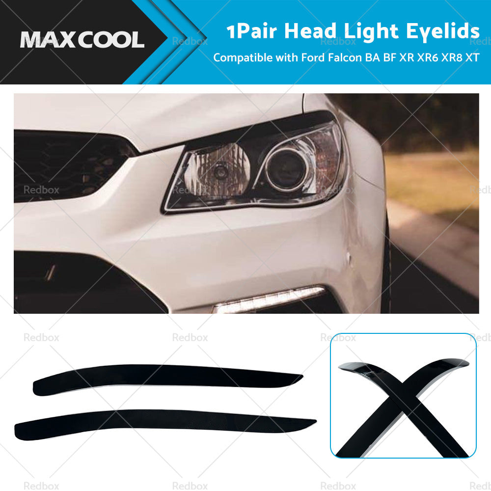 Head Light Eyelid Eyebrow Lid Black Suitable For Ford Falcon BA BF XR XR6 XR8 XT