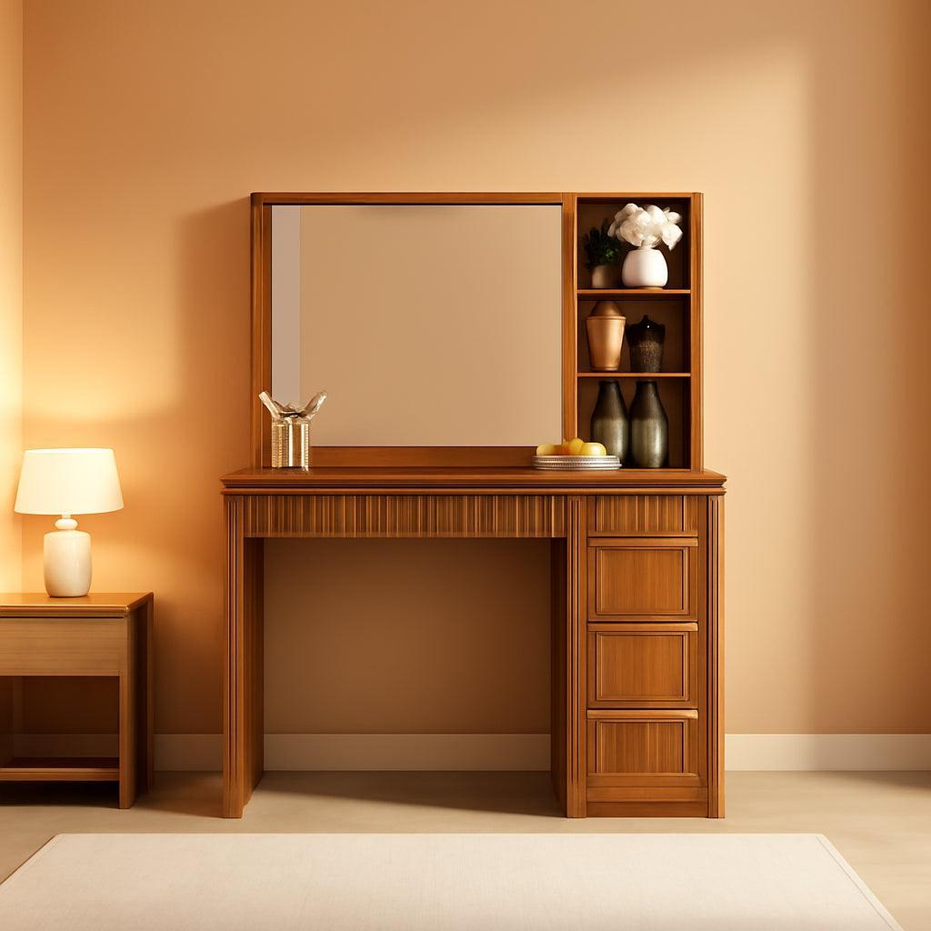 43.5 Inch Vanity Desk With Integrated Mirror Lights