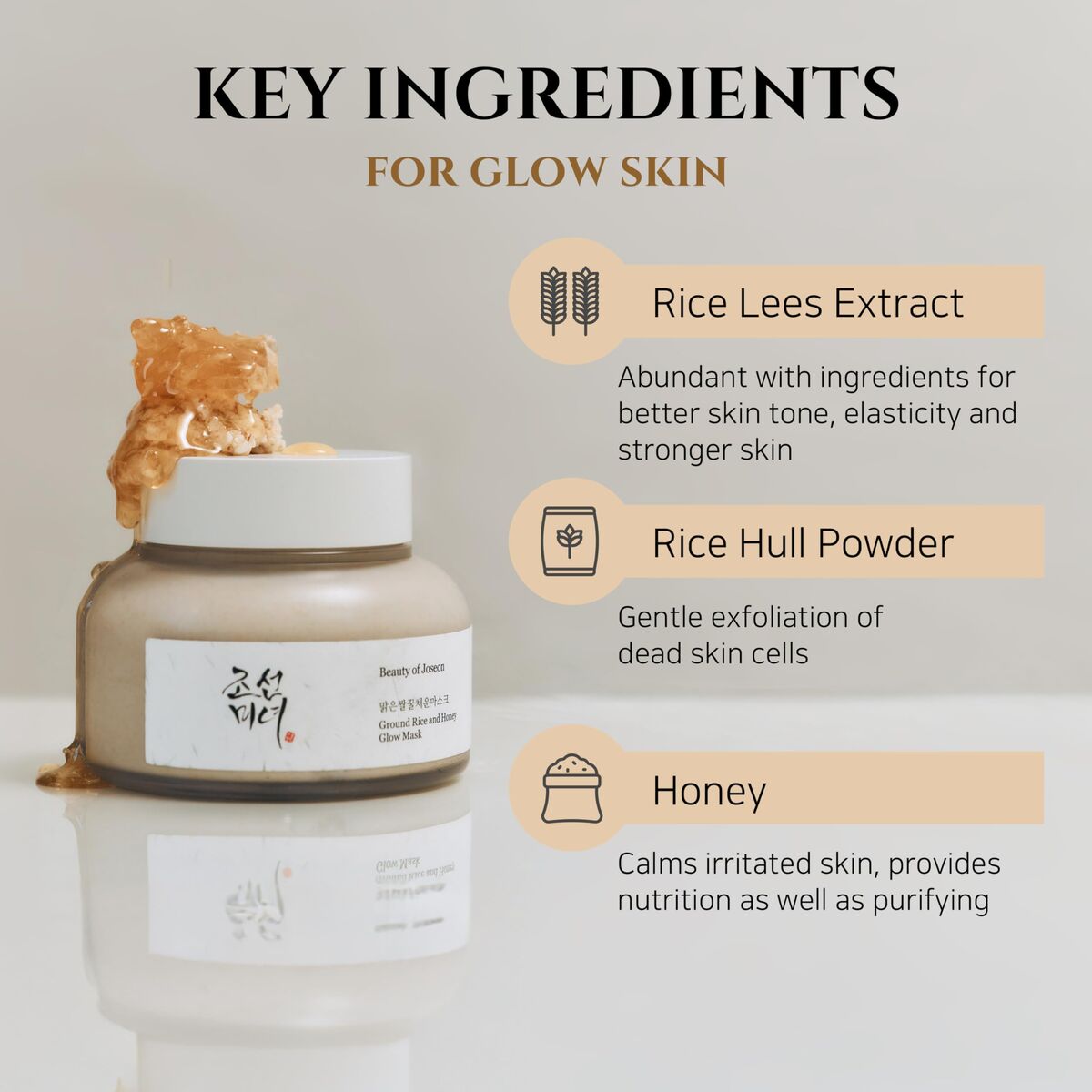 Facial Cream Beauty of Joseon GROUND RICE AND HONEY 150 ml