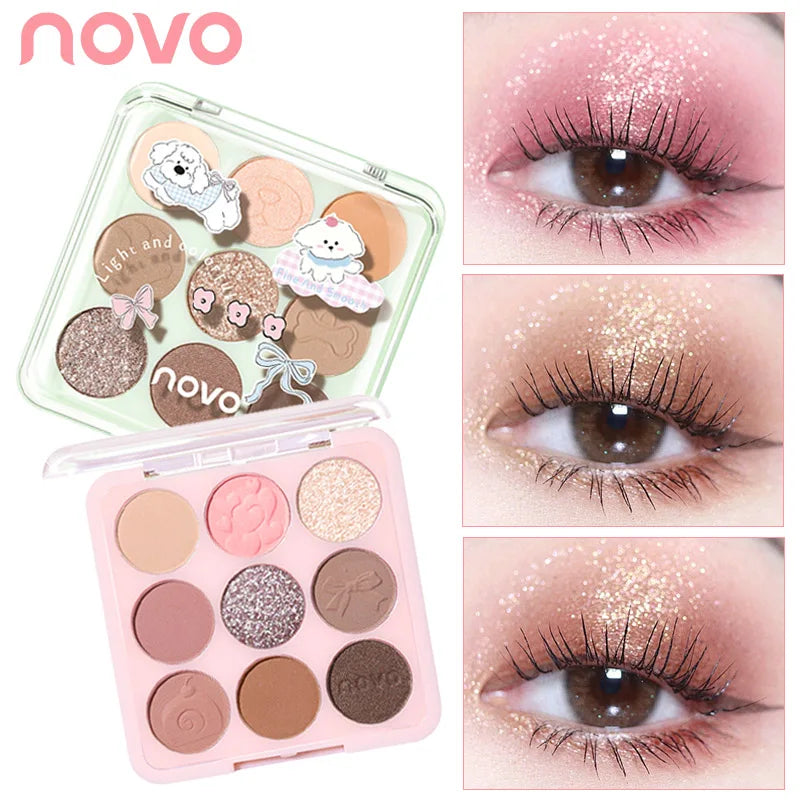 9 Color Eyeshadow Palette Matte and Shimmer Finish