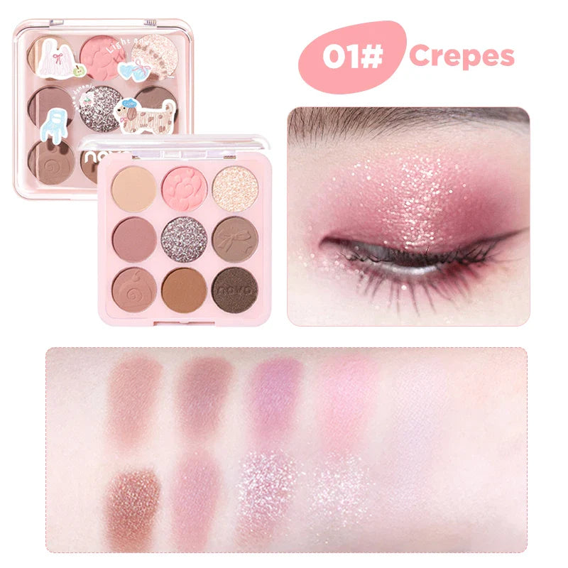 9 Color Eyeshadow Palette Matte and Shimmer Finish