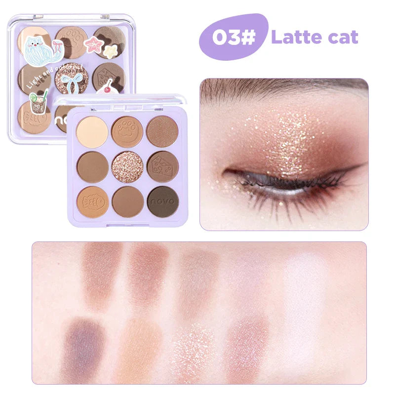 9 Color Eyeshadow Palette Matte and Shimmer Finish