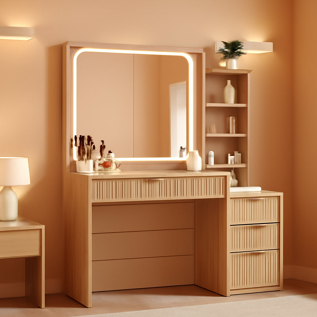 Vanity Desk With Mirror Illumination 43.5 Inch Bedroom