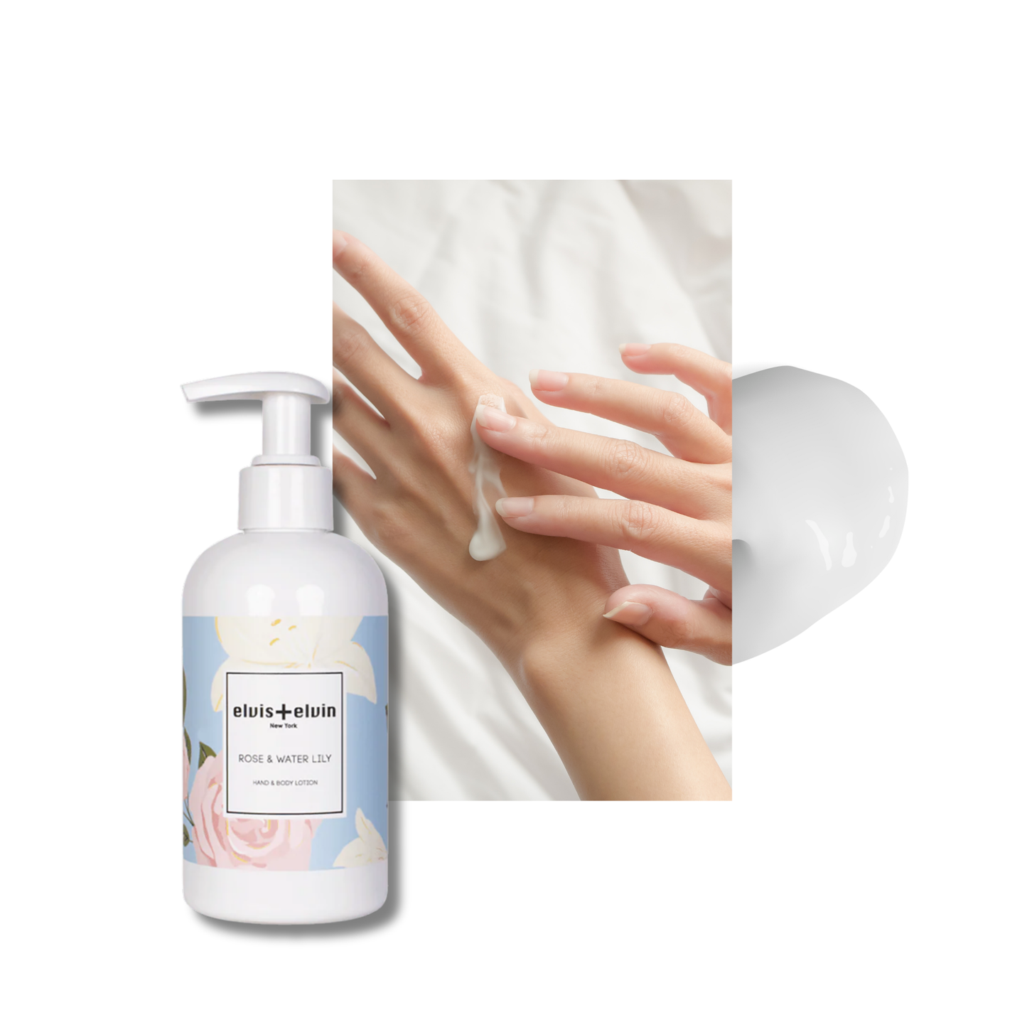 elvis+elvin Rose & Water Lily  Hand & Body Lotion
