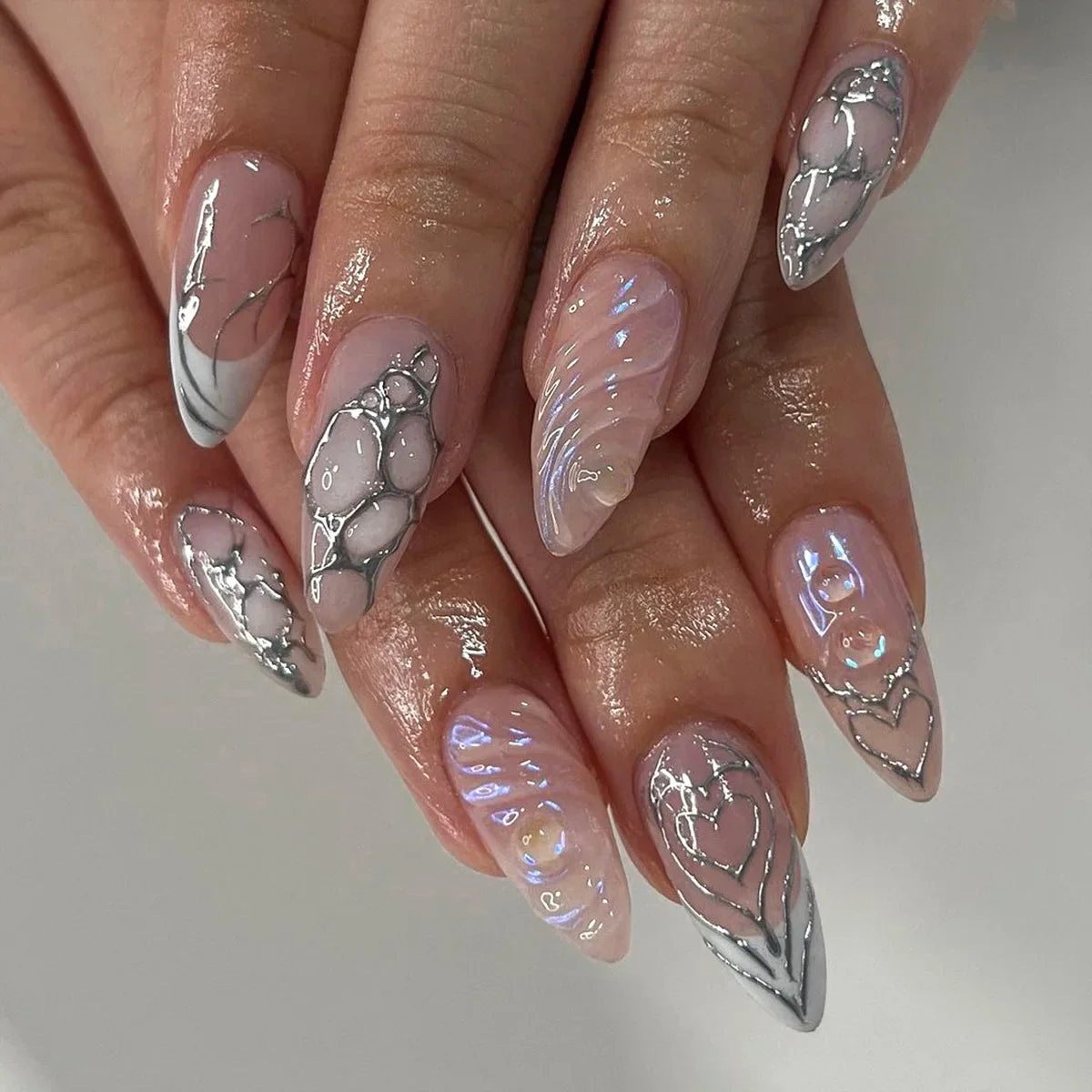 Almond Fake Nail Set