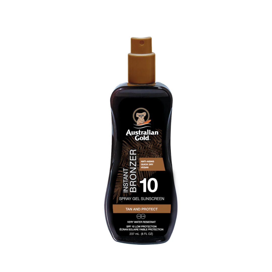 Australian Gold SPF 10 Spray Gel with Bronzer