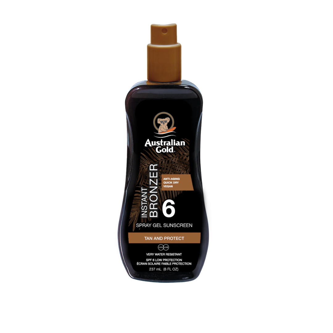 Australian Gold SPF 6 Spray Gel with Bronzer