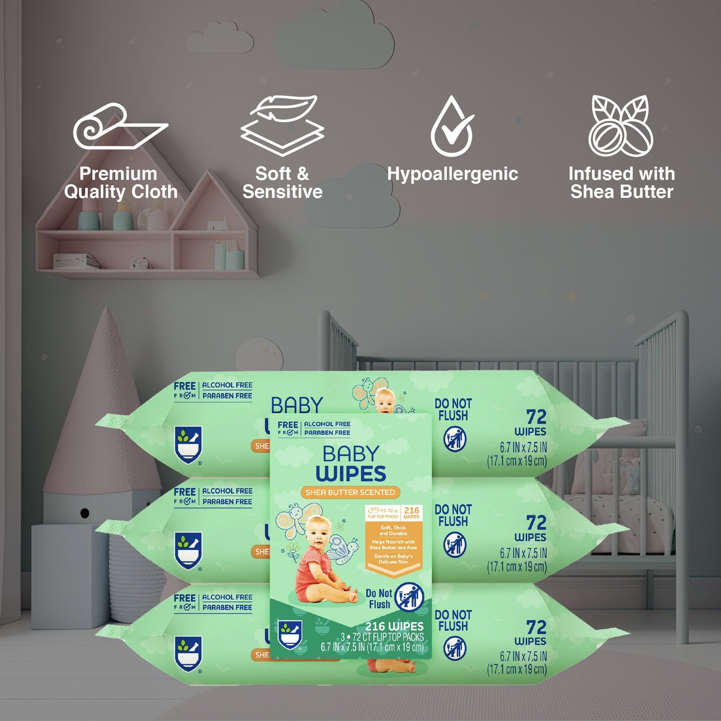 Everyday Care & Clean Bundle: Baby Wipes with Aloe + Makeup Remover Cleansing Towelettes