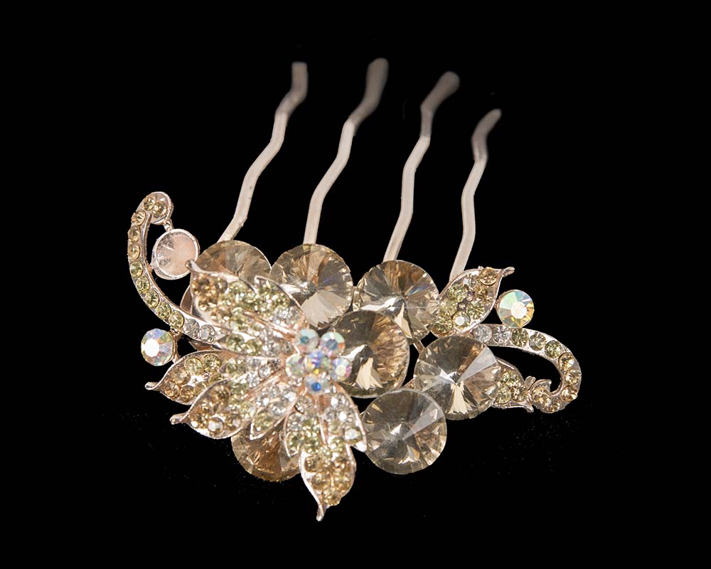Bridal antique gold hair comb headpiece buy online in Australia BR06