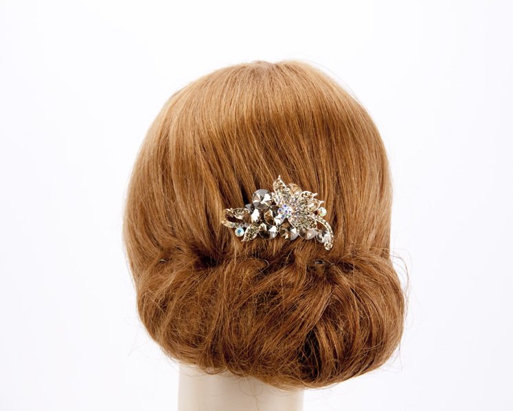 Bridal antique gold hair comb headpiece buy online in Australia BR06