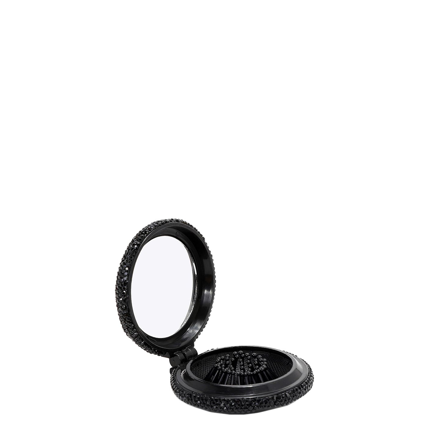 ESPEJO COMPACTO CON CEPILLO Y PEDRERIA (NAIL POLISH)