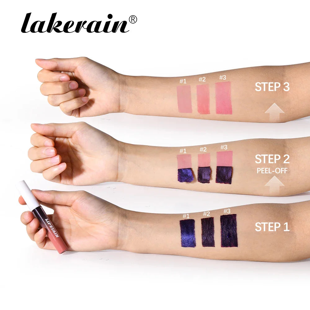 Blading Lip Gloss Peel and Stick Set Waterproof Pink Lip Gloss