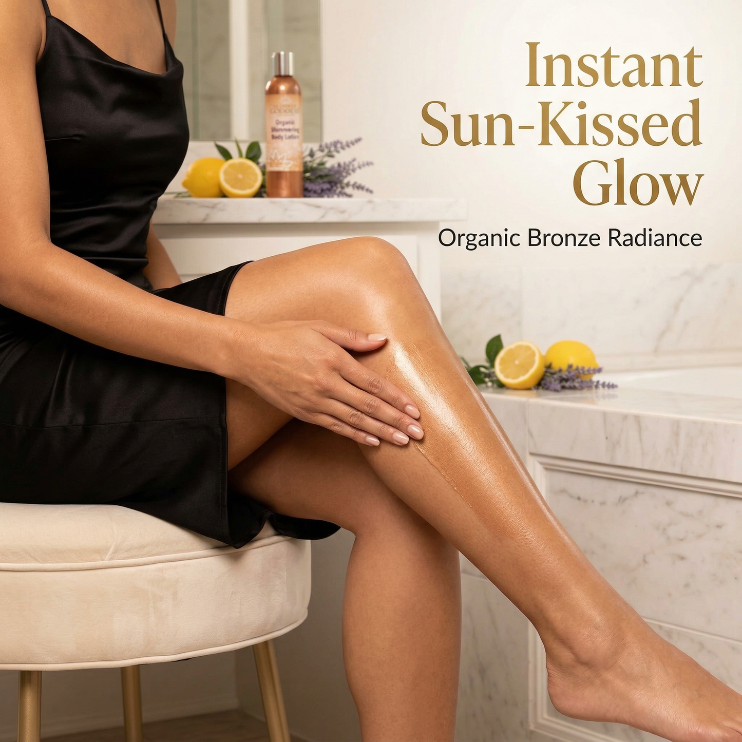 Organic Bronze Shimmer Body Lotion – Buildable Luminous Glow